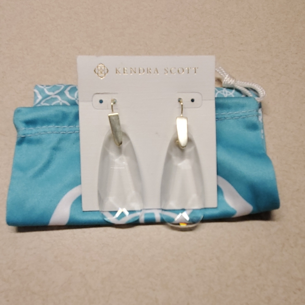 Kendra Scott Maize Drop Clear Glass earrings